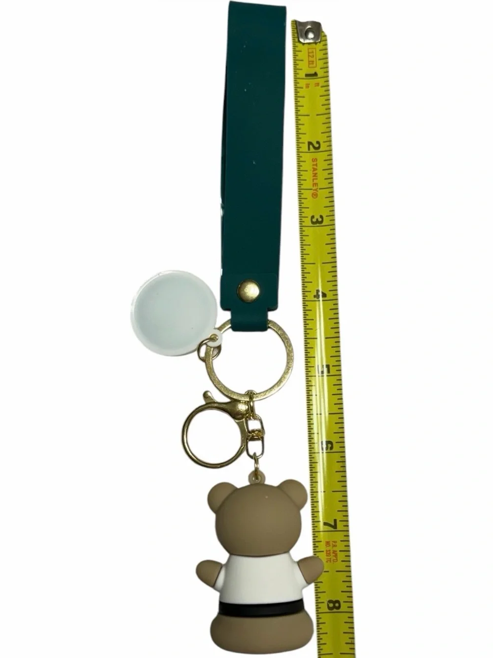 Starbucks Green and Beige Bear Keychain/ Wristlet
